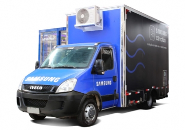 Unidade móvel da Samsung divulga portfólio de ar-condicionado